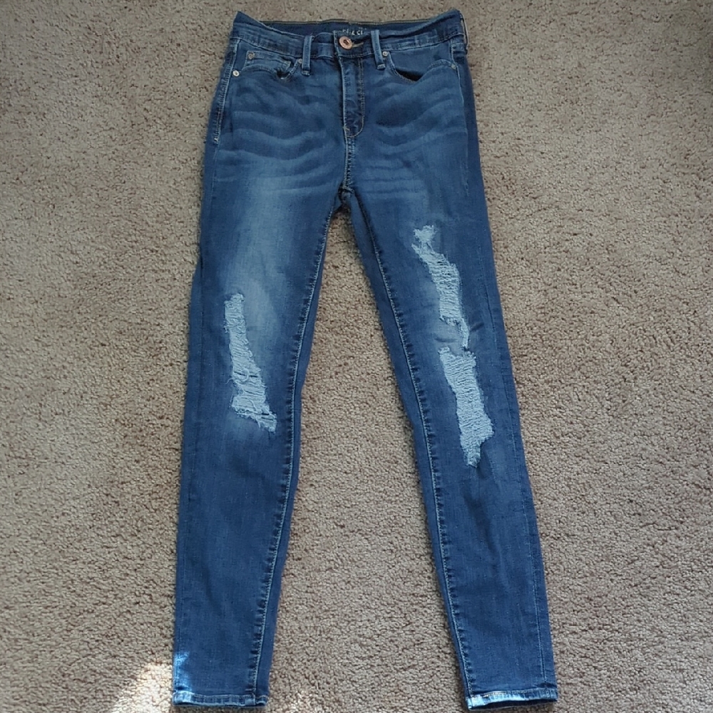 Levi's Women's Ripped Blue Skinny Jeans